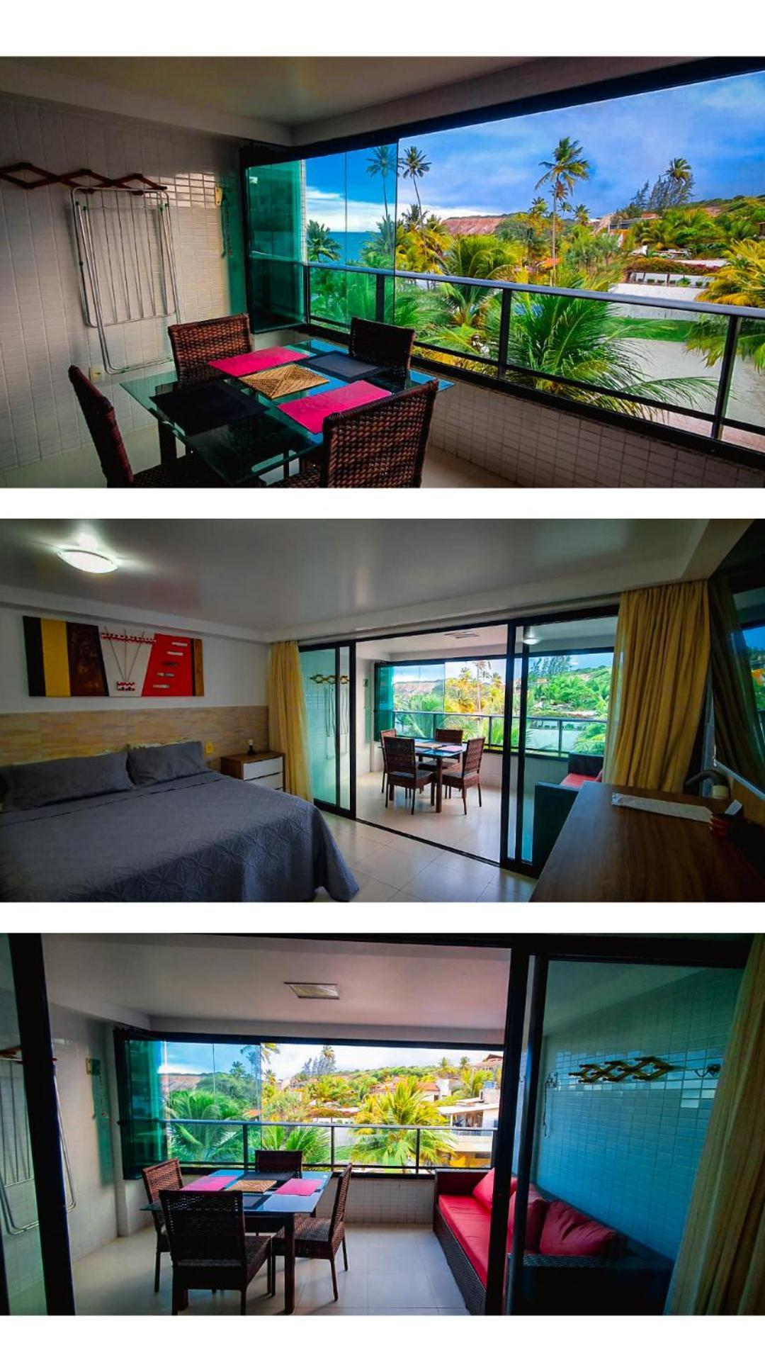 Praia Tabatinga Ap Beira Mar Com Vista Deslumbrante Da Praia 자쿠마 외부 사진